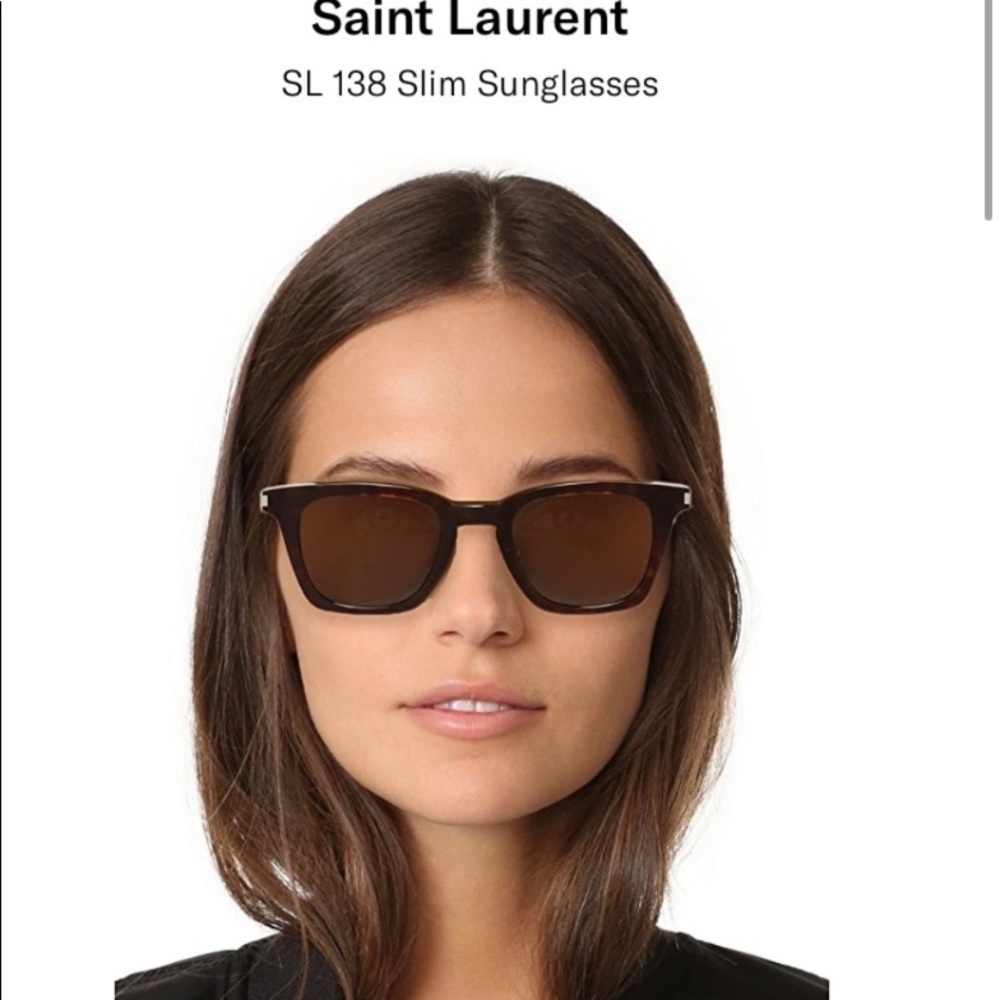 NWOT Saint Laurent SL 138 slim sunglasses in black